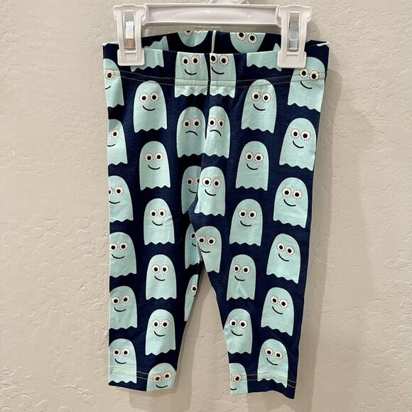 NWT Maxomorra Blue Classic Ghost Cropped Leggings - Picture 1 of 6
